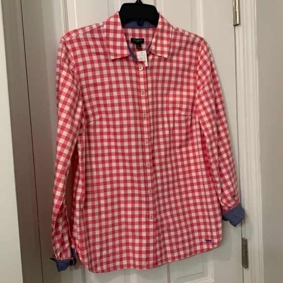 Talbots Tops - Talbots MP long sleeve pink check
